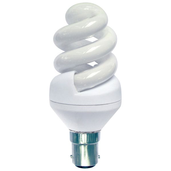 Pro-Lite 11w BC 2700K Energy Saving Helix Spiral Lamp Bulb Compact Fluorescent