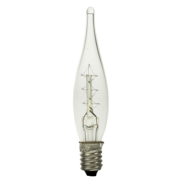 CANDLE LAMP 15W E10 MES CLEAR BENT TIP 