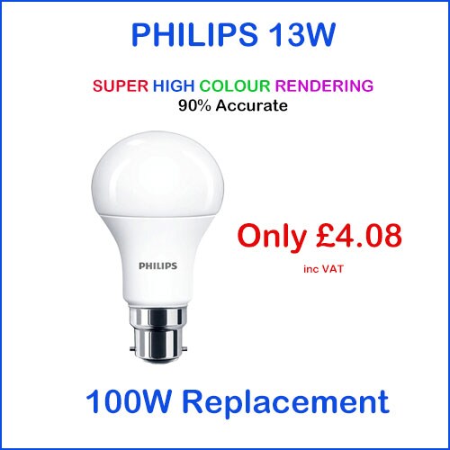 Philips 13W CRI ≥ 90 Warm White